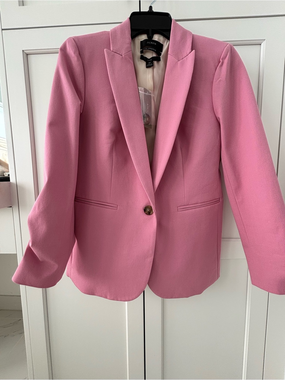 J. Crew Bright Pink Single-Button Parke Blazer